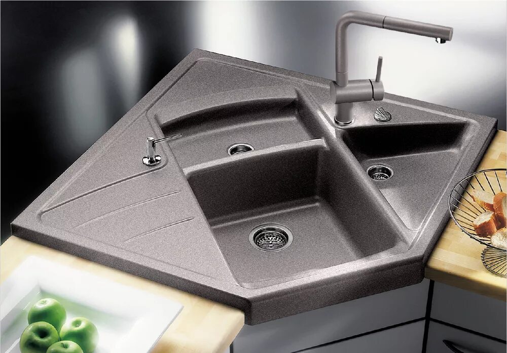 Кухонные мойки в углу фото Мойка Modus-M 90 фабрики BLANCO - Ital-Collection