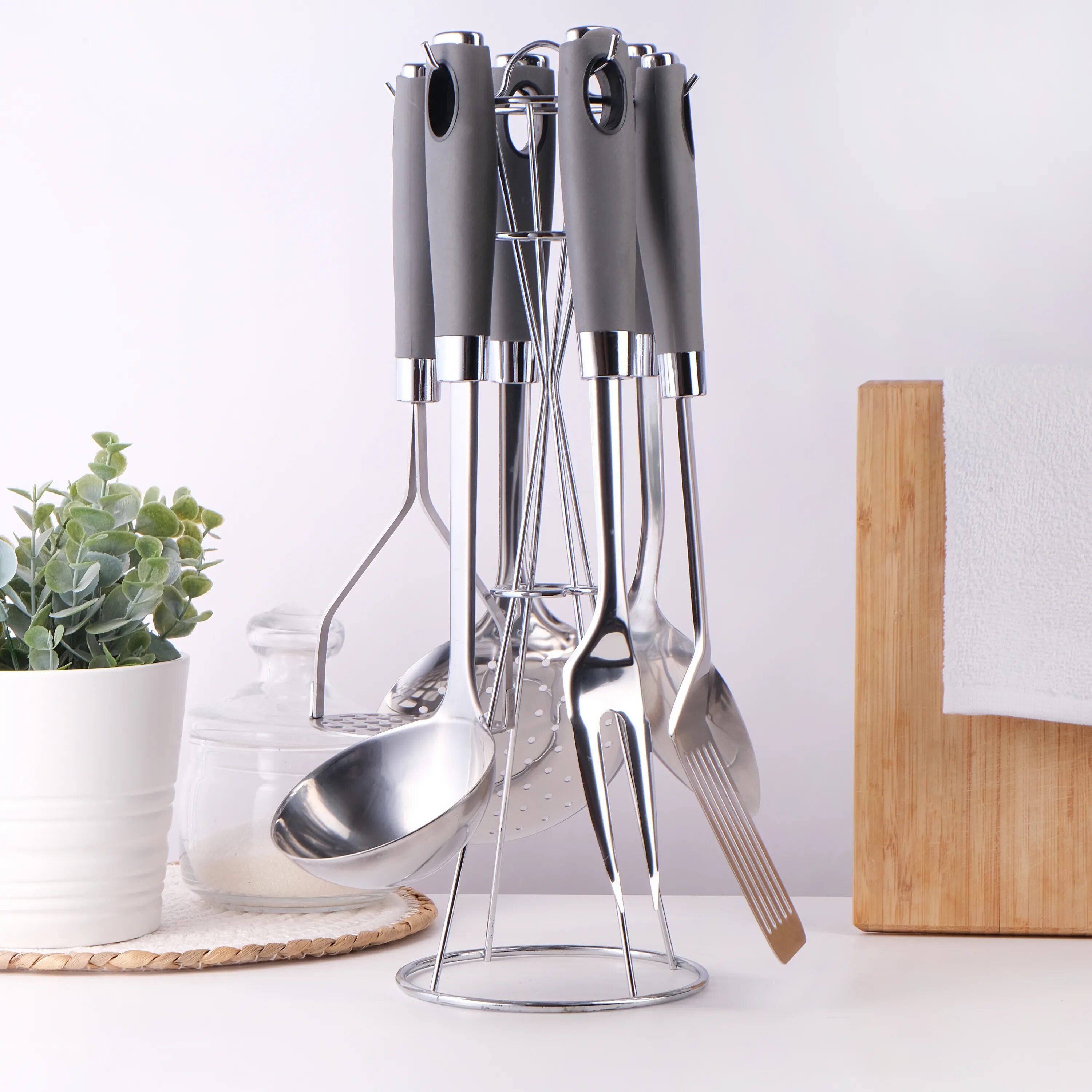 Кухонные наборы фото и цены Набор кухонных принадлежностей 7 предметов, нержавеющая сталь Витре 882-292 - ку