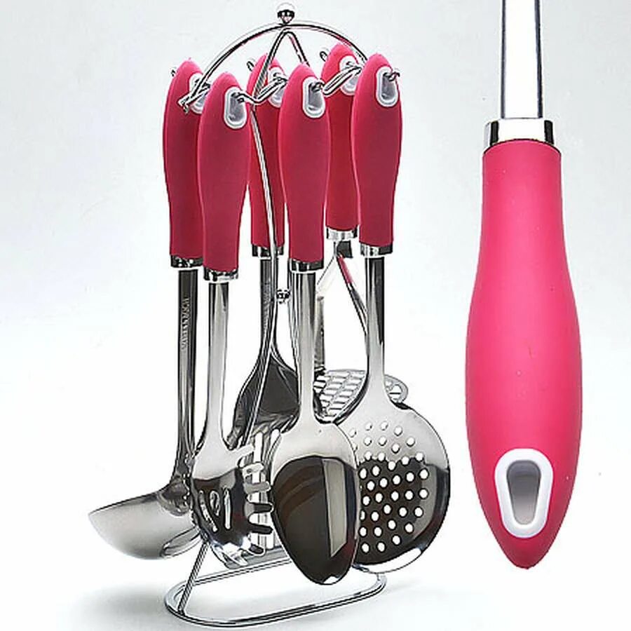 Кухонные наборы фото и цены Набор половников 7пр на подставке МВ арт. SG-22426 - купить в Москве по цене 1 1