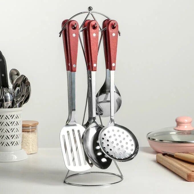 Кухонные наборы фото и цены Набор кухонных принадлежностей "Древо", 6 предметов. Посуда