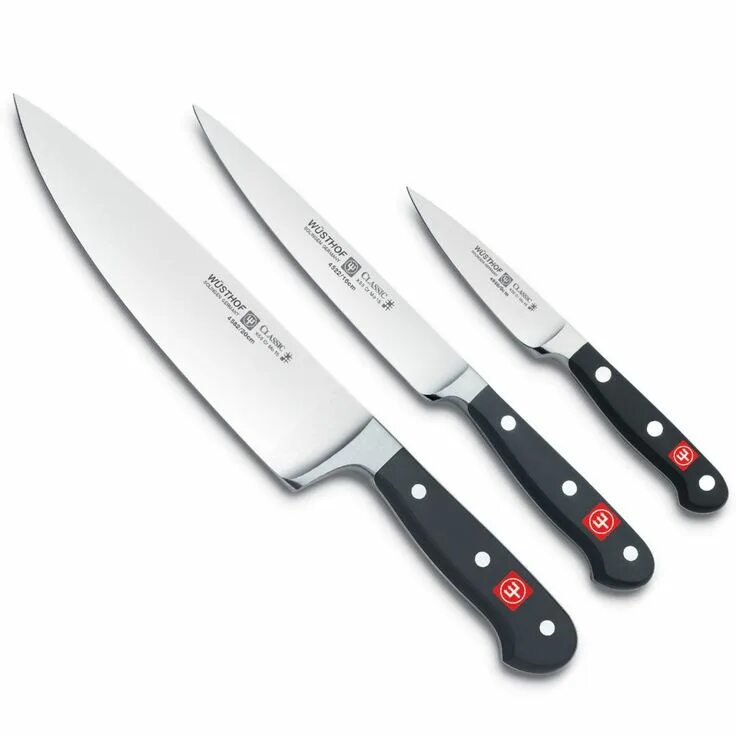 Кухонные ножи фото Wüsthof Classic 3-Piece Cook’s Set Sur La Table