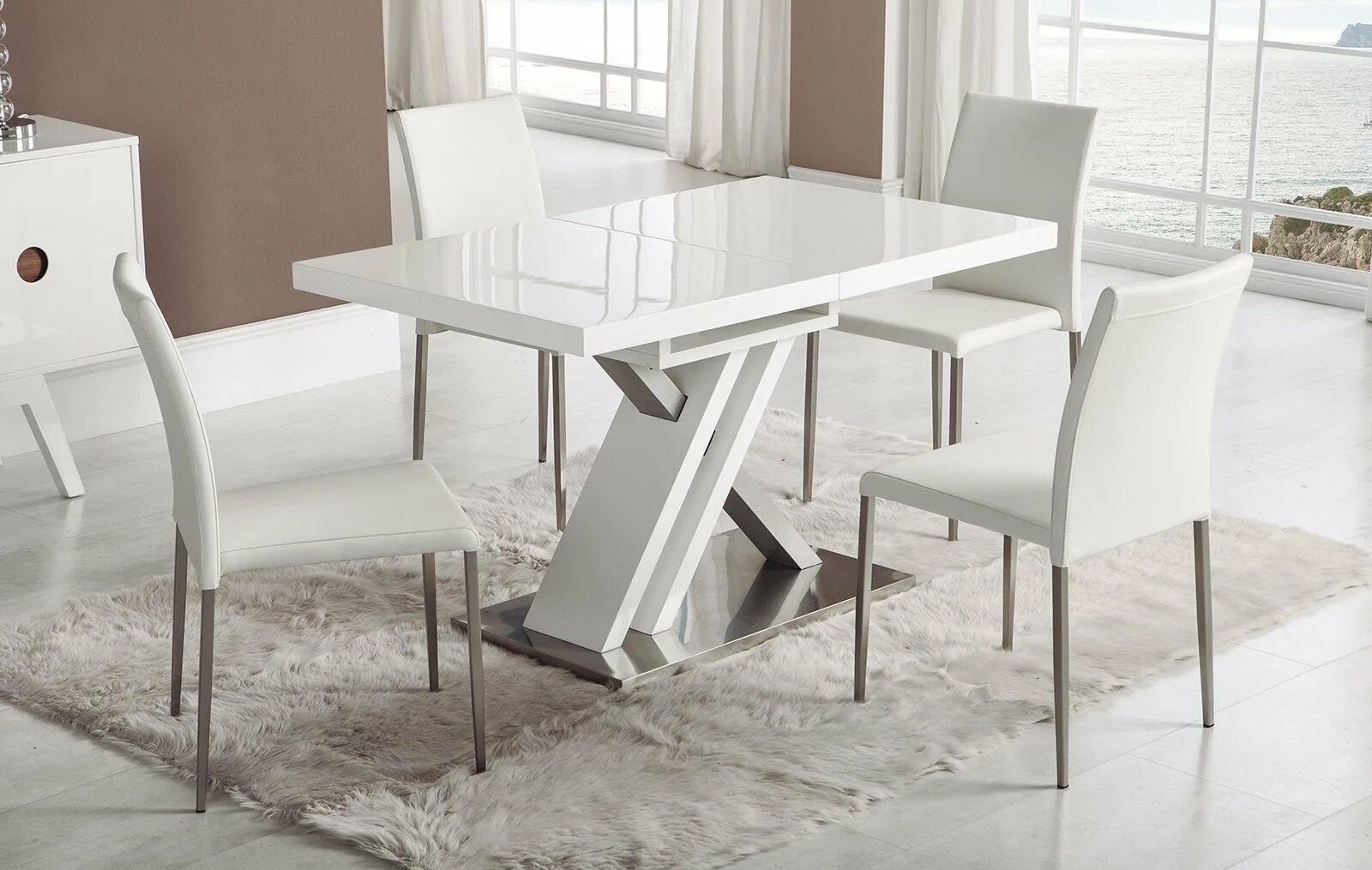 Кухонные обеденные столы фото Обеденная группа DT-16 & DC-101, белый Купить по выгодной цене в интернет-магази