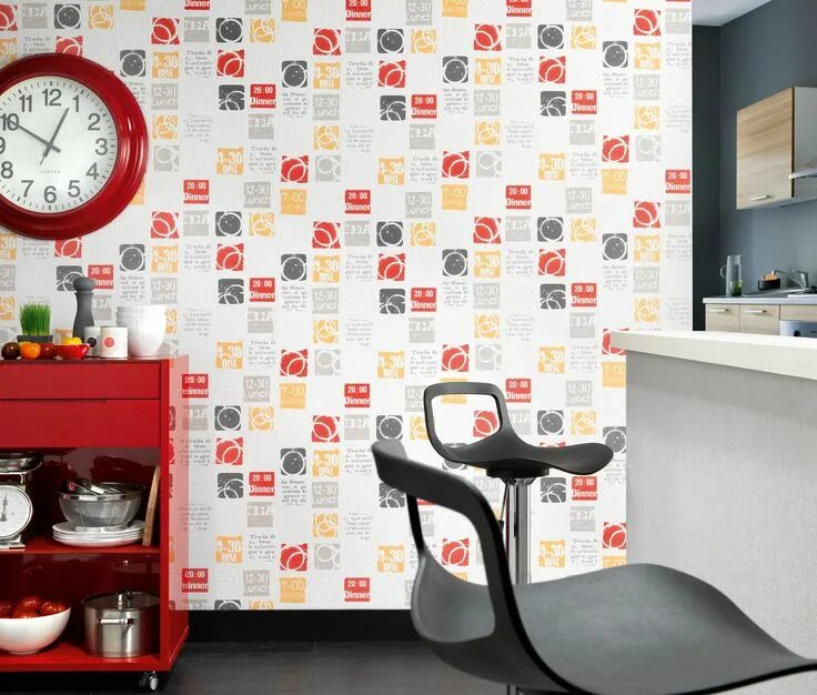 Кухонные обои для стен моющиеся фото Erismann "A la maison" Stationary, Dining, Stationary bike