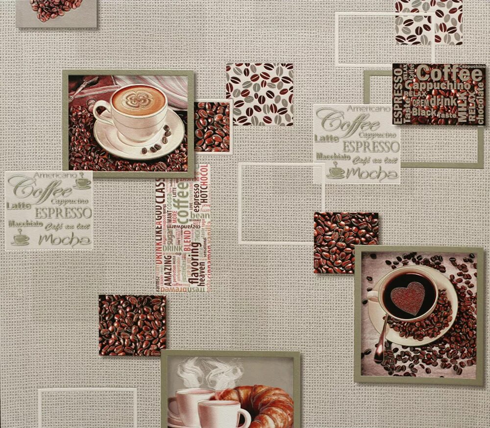 Кухонные обои для стен моющиеся фото Виниловые обои Elysium Кофейня 98604 купить