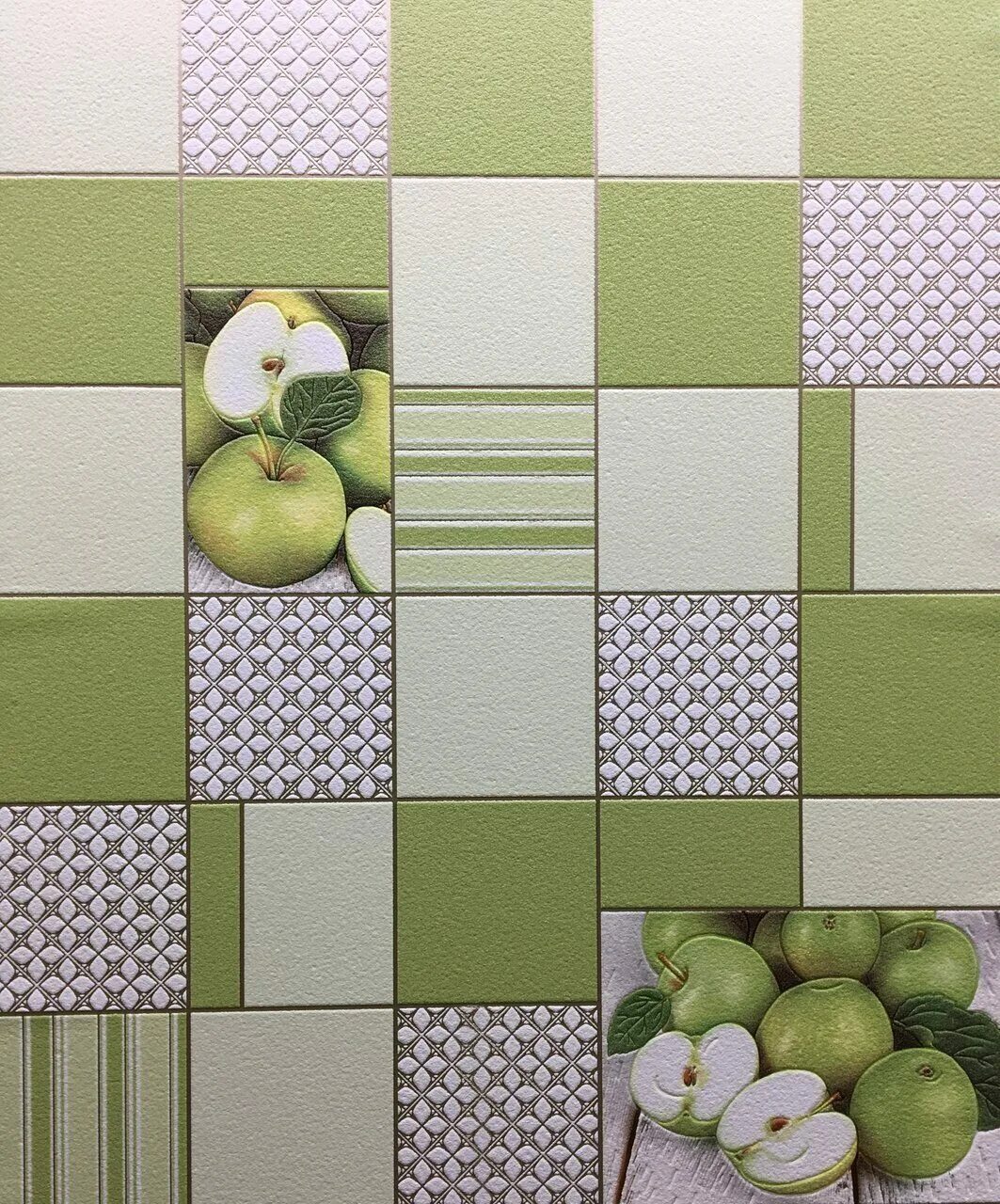 Кухонные обои для стен моющиеся фото Обои Маякпринт Яблоки 347-04