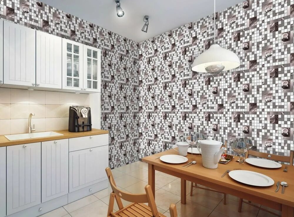 Кухонные обои для стен моющиеся фото Купить Обои Саратов Мокко Ф586-06 0,53х10м. c бесплатной доставкой в Еврокомфорт