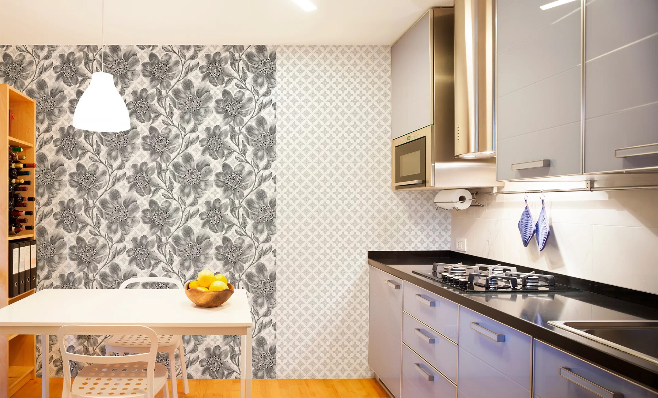 Кухонные обои в интерьере Элизиум Фабрика обоев