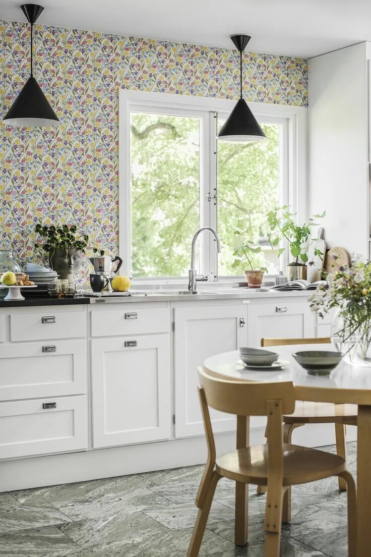 Кухонные обои в интерьере Sandberg - Signatur Kitchen wallpaper, Modern kitchen wallpaper, Kitchen wallpap