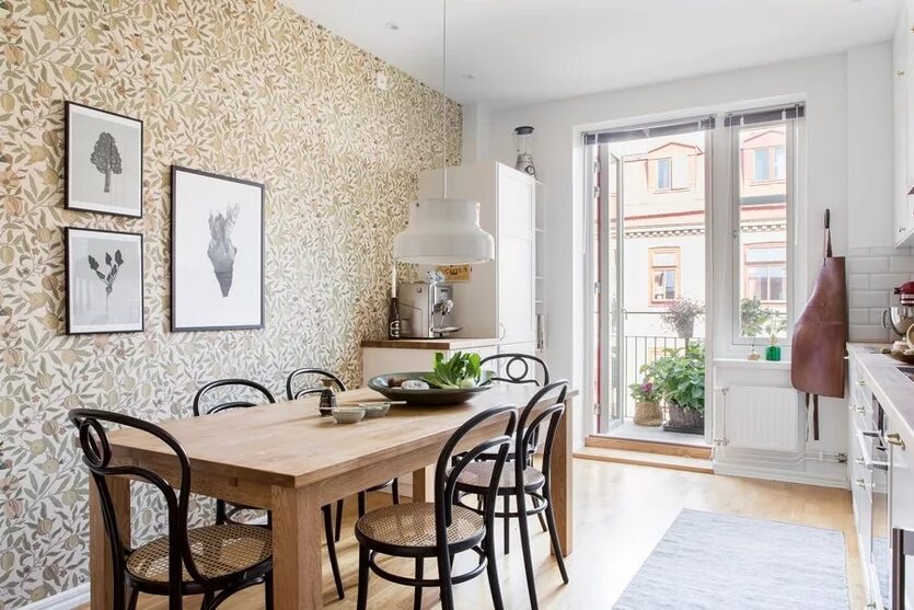 Кухонные обои в интерьере фото Модные обои для кухни 2020 года - лучшие решения для дизайна интерьера на фото о