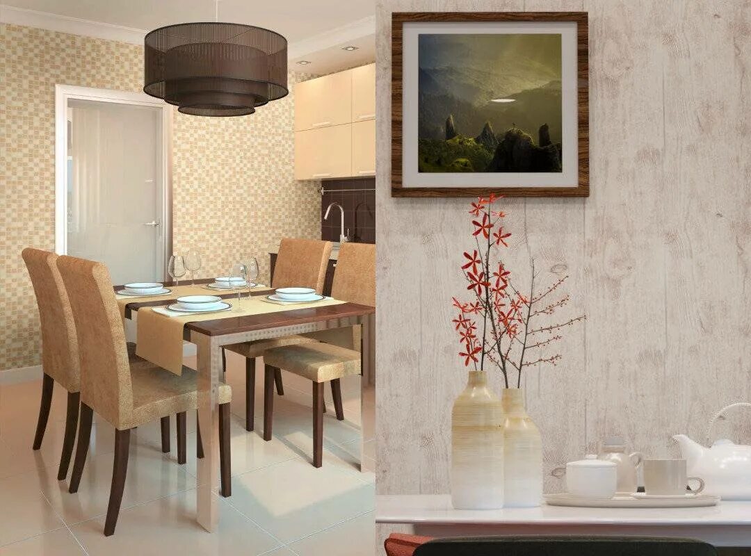 Кухонные обои в интерьере фото Моющиеся обои на кухню в Леруа Мерлен: обзор каталога (фото и цены)