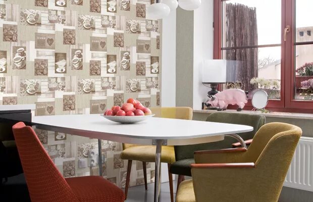 Кухонные обои в интерьере фото Обои "Elysium" Бистро 900901 - Купить Оптом с доставкой в ваш регион в компании 