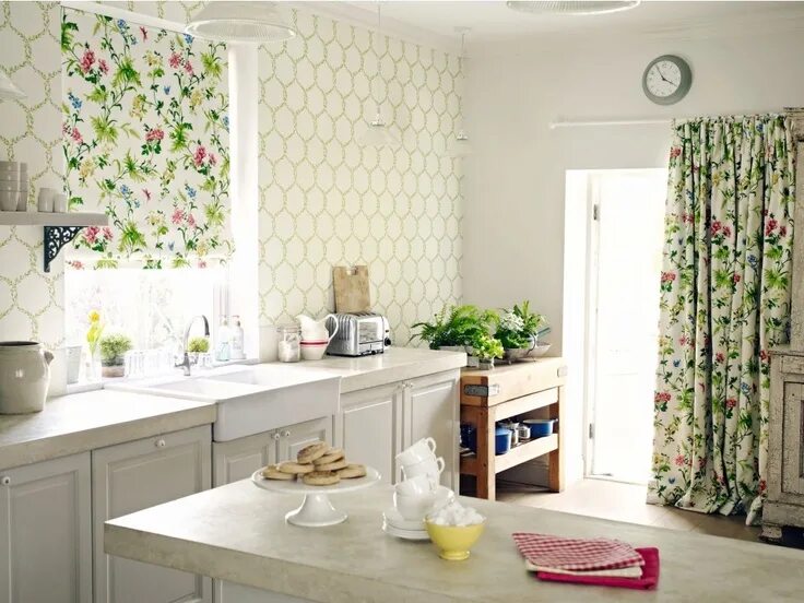 Кухонные обои в интерьере фото Sanderson HOME - Maycott #Sanderson #Decoracion #Cortinas #CortinaCalidad #Court