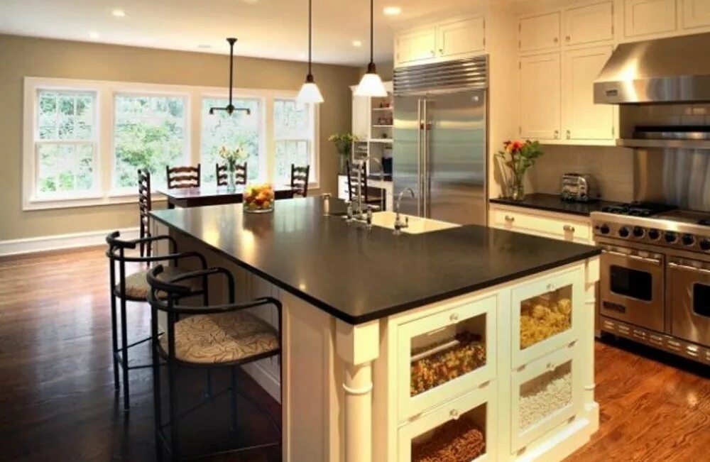 Кухонные островки фото Кухонный стол остров ЛиК Мебель