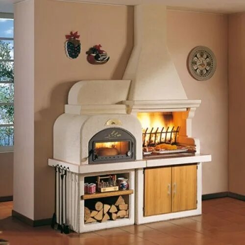 Кухонные печи фото Барбекю PALAZZETTI MALIBU 2: Гриль c духовкой слева Купить Санкт-Петербург