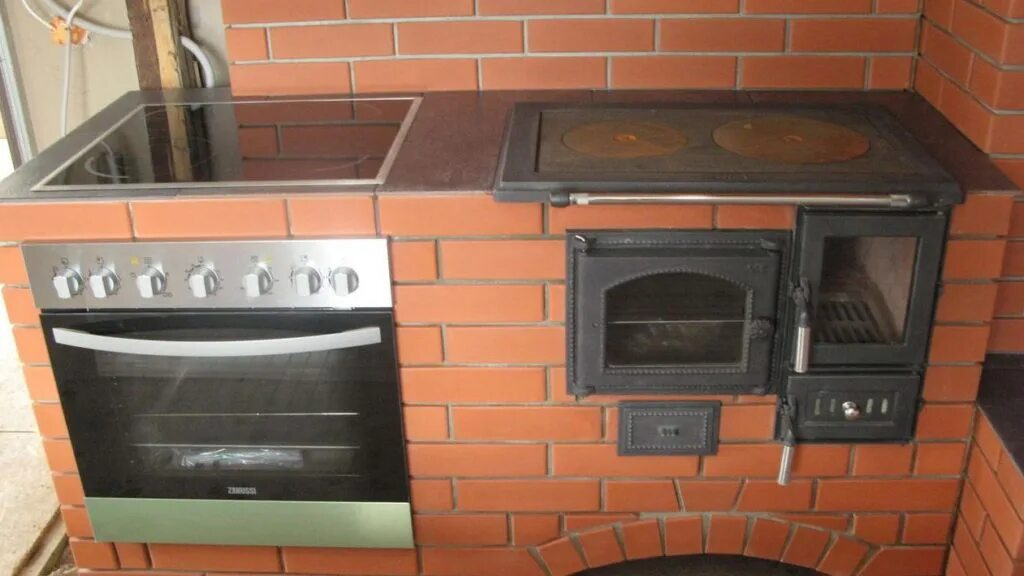 Кухонные печи фото Лидируют камин-печи с варочными поверхностями и духовками