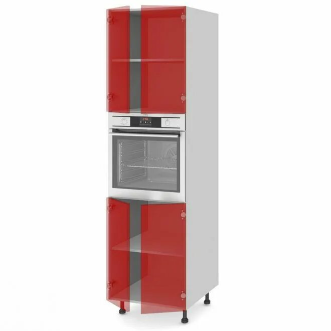 Кухонные пеналы фото Пенал под духовой шкаф четырехдверный