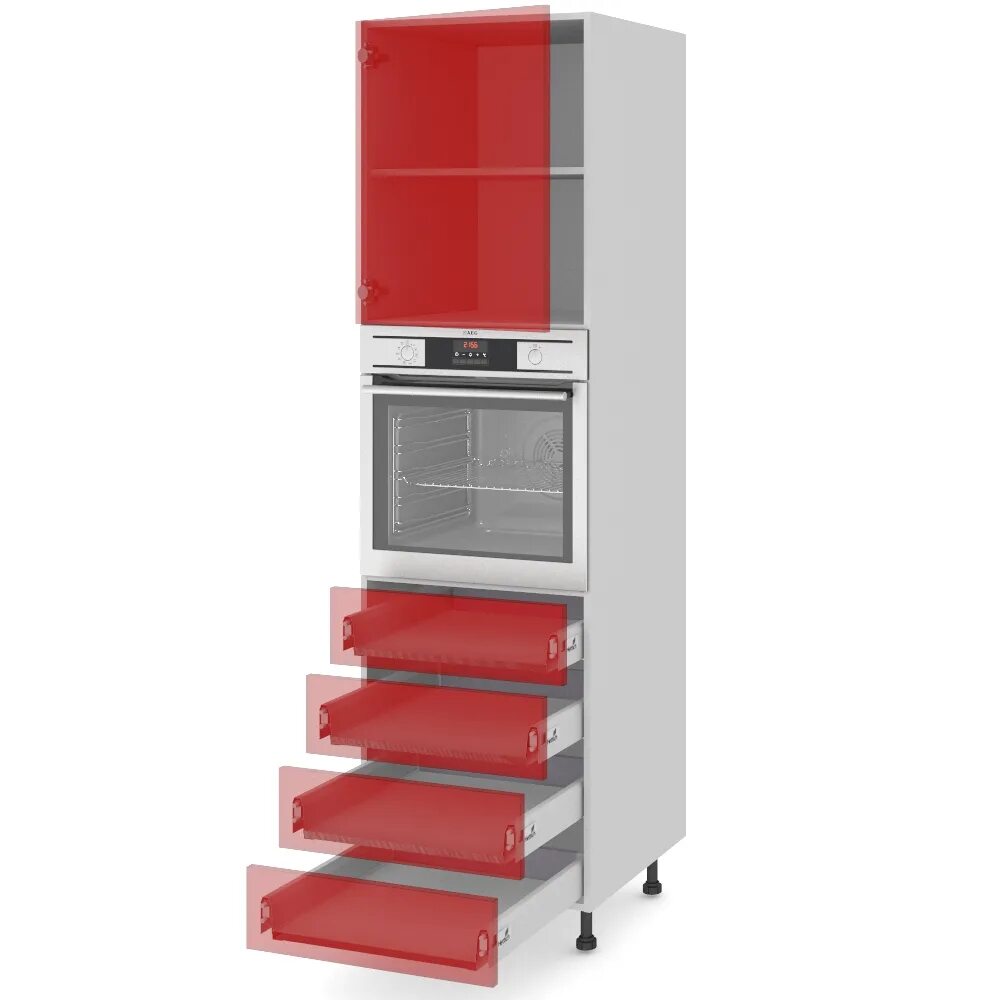 Кухонные пеналы фото цена Каркас шкафа-пенала Логика ШП 604 Белый - Купить в Москве, цена от 23 545 руб. в