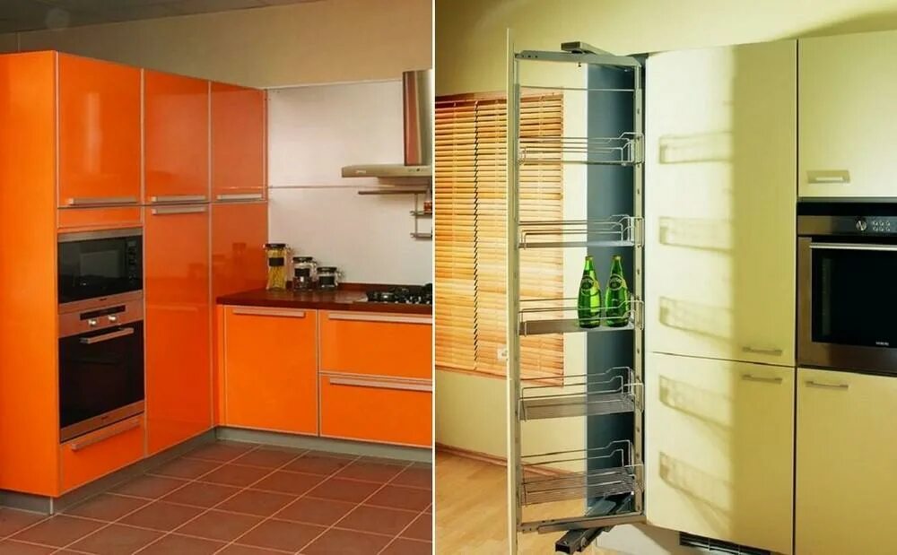 Кухонные пеналы угловые фото Шкафы пеналы для кухни: шкаф-пенал узкий и напольный, как сделать своими руками,