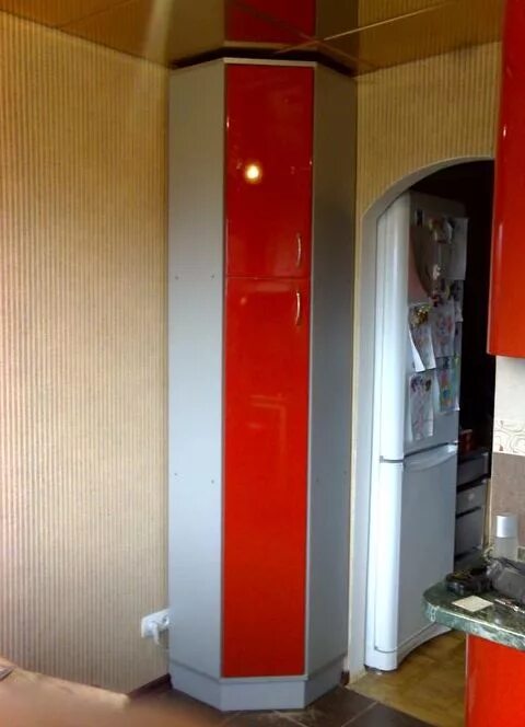 Кухонные пеналы угловые фото Шкаф-пенал для кухни