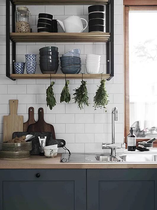 Кухонные полки в стиле лофт 7 правил дизайна, которые стоит забыть - INMYROOM Kitchen interior, Interior des