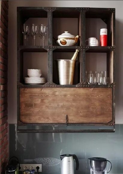 Кухонные полки в стиле лофт Лофт "Сохо". Abitant Москва