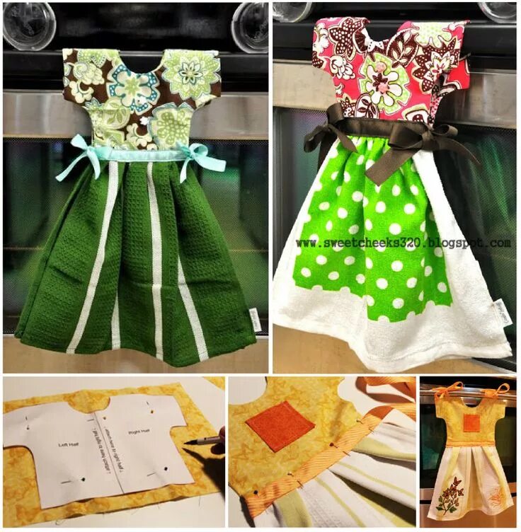 Кухонные полотенца сшить своими руками фото выкройки Kitchen Towel Dress dress diy diy crafts do it yourself towel dress Towel dress,