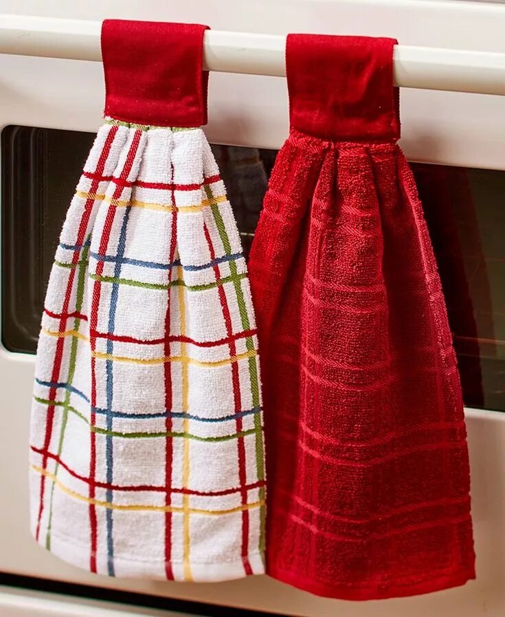 Кухонные полотенца сшить своими руками фото выкройки Sets of 2 Hanging Kitchen Towels Kitchen towels, Kitchen towels hanging, Towel d