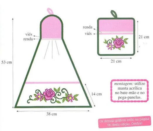 Кухонные полотенца сшить своими руками фото выкройки 7 (523x446, 201Kb) Bordado, Plantas