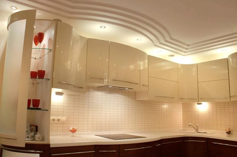 Кухонные потолки дизайн фото Цена на натяжные потолки на кухню в Барнауле с установкой