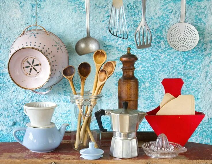 Кухонные предметы интерьера Vintage Kitchen Utensils puzzle in Food & Bakery jigsaw puzzles on TheJigsawPuzz
