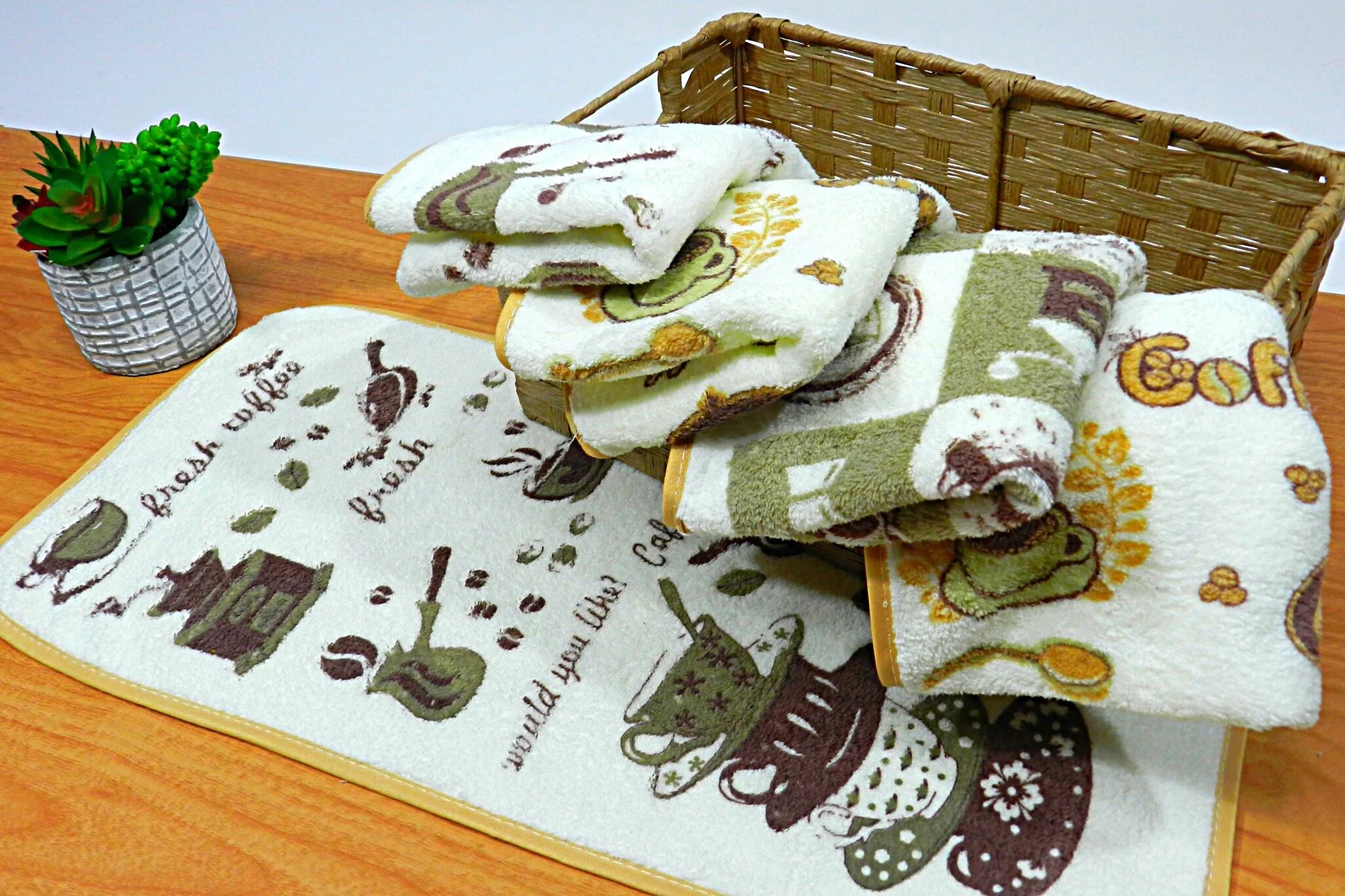 Кухонные салфетки фото Салфетки кухонные (махровые)/ Махровые салфетки 5шт/ набор кухонных салфеток/ ку