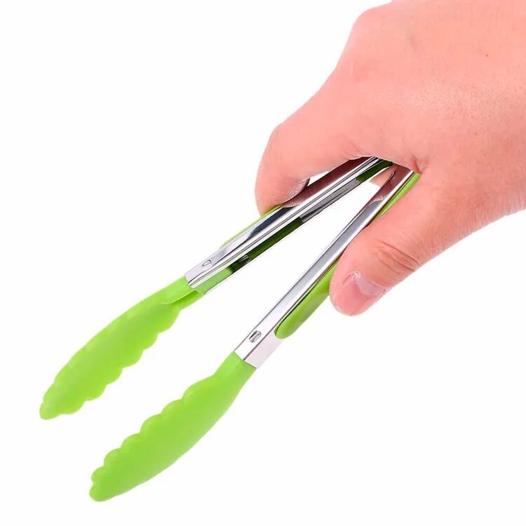 Кухонные щипцы фото Щипцы кулинарные силиконовые 40 см FunnyKitchen - Салатовые - купить в магазине 