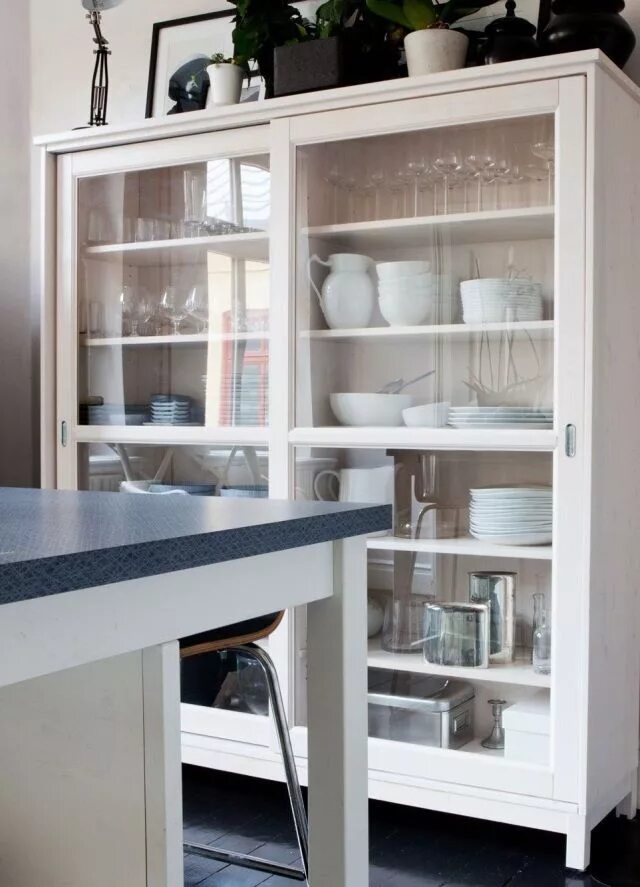 Кухонные шкафы для посуды фото Фото буфета на кухню (38 картинок) Буфеты, Интерьер