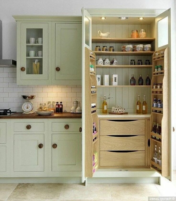 Кухонные шкафы фото 45+ Unique Kitchen Pantry Ideas with Form and Function #kitchenpantry #kitchenpa