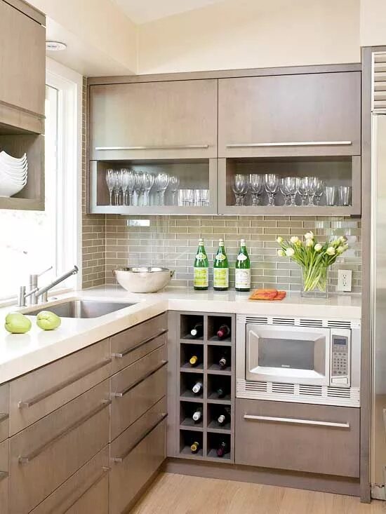 Кухонные шкафы фото Savvy Shopper's Choice How to Organize a Small Kitchen: 22 Ideas, small kitchen 