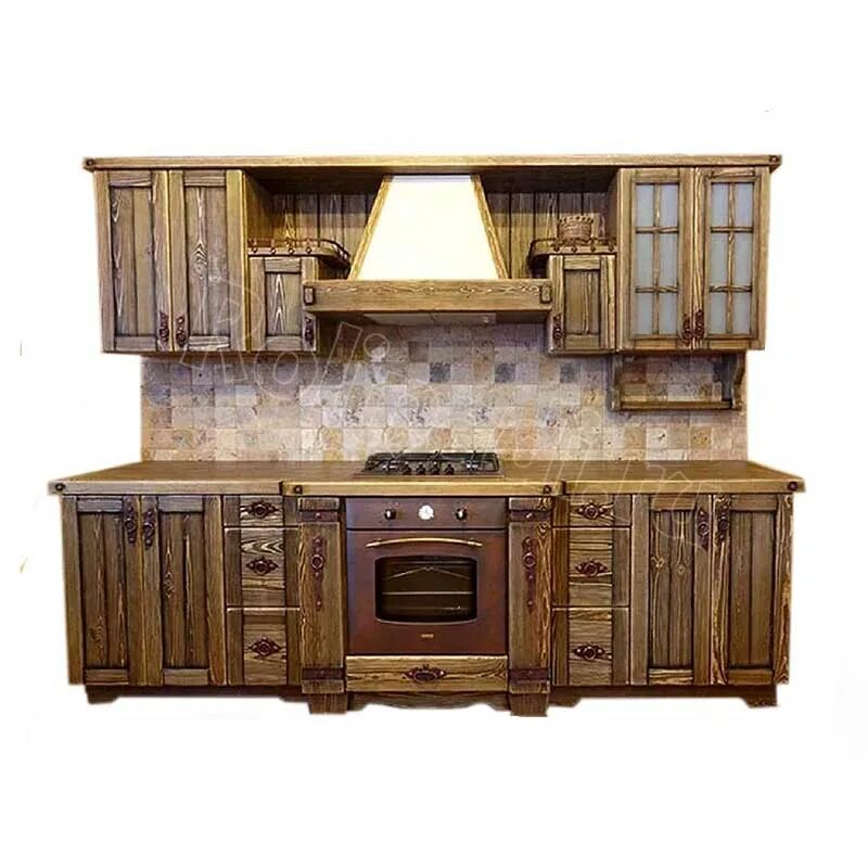 Кухонные шкафы из дерева под старину фото Жозефина / М 013 / В. 230 Ш. 310 Г. 60 - Мебель под старину от производителя