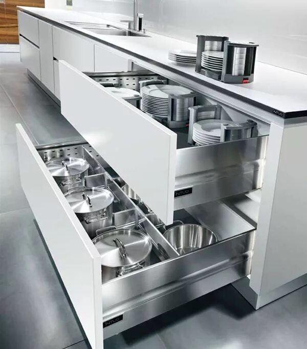 Кухонные шкафы наполнение варианты фото Мебель для кухни (125 фото) Kitchen cabinet design, German kitchen design, Kitch