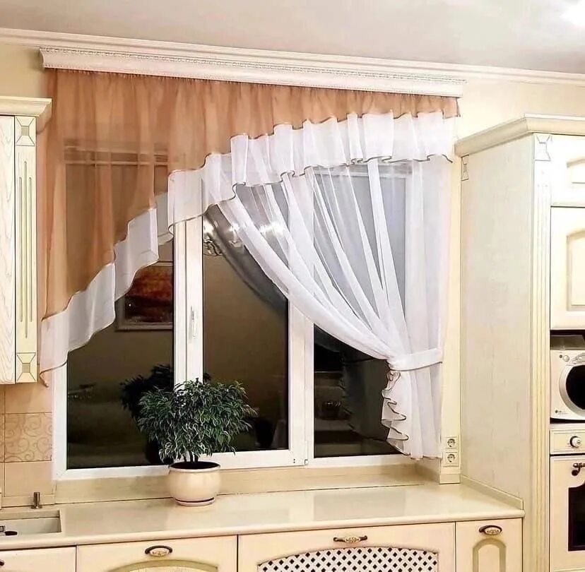Кухонные шторы 2024 фото Шторы для кухни (300*170 см.) арт. 1318441 ( ) купить недорого в интернет-магази