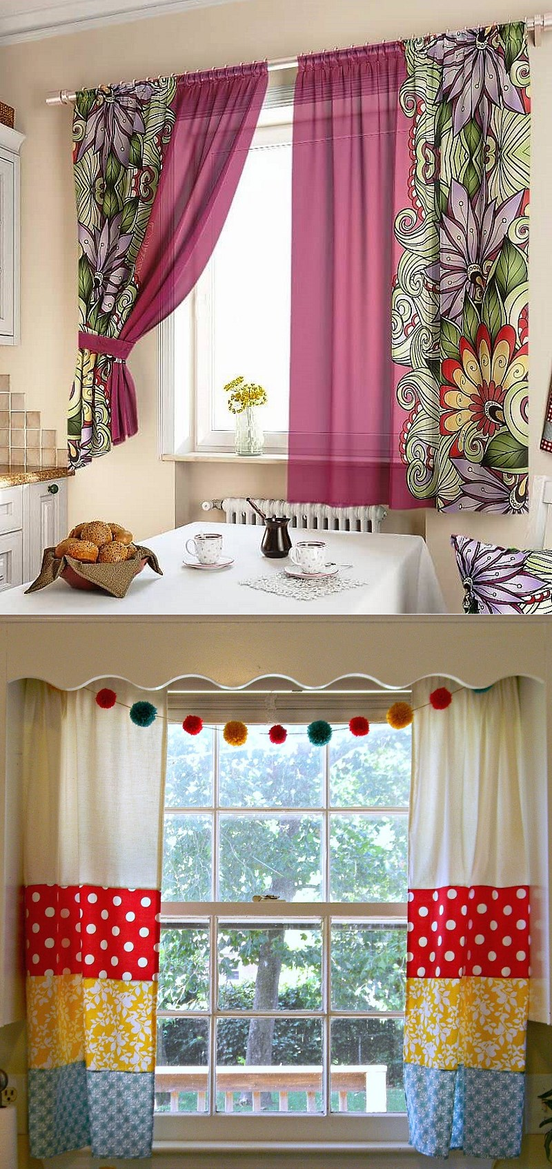 Кухонные шторы до подоконника фото Шторы на маленькое окно кухни - 71 фото