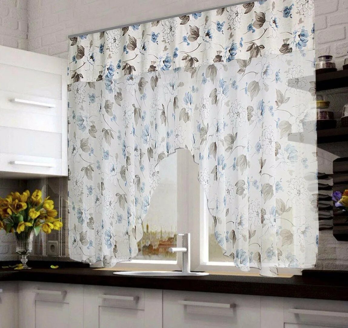 Кухонные шторы до подоконника на валберис фото Занавески на кухню валдберис: найдено 90 изображений