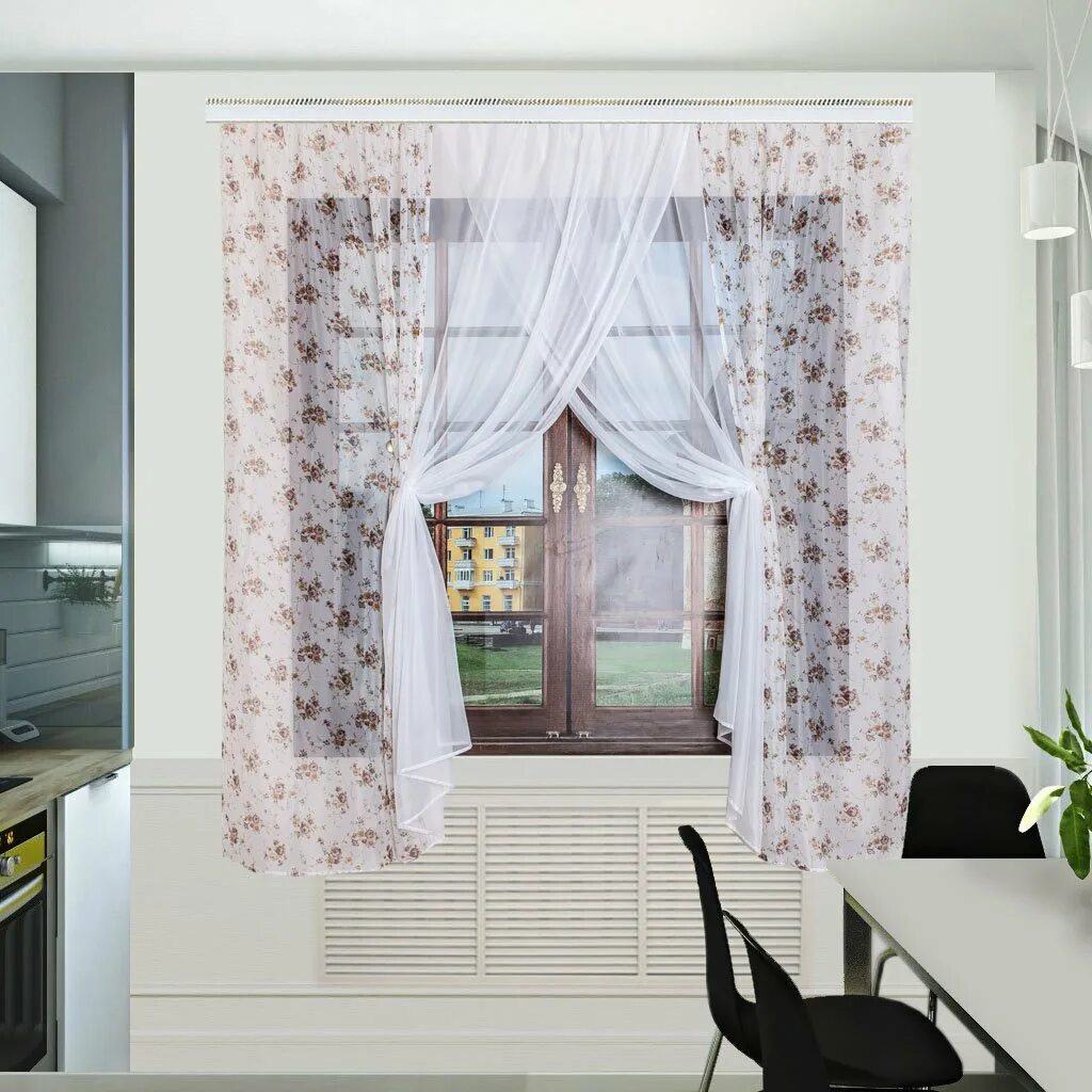 Кухонные шторы до подоконника на валберис фото Шторы на кухню подоконник
