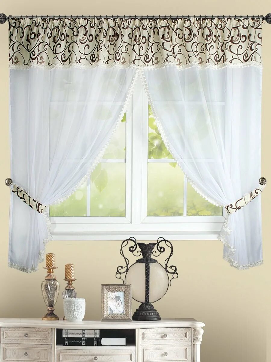 Кухонные шторы до подоконника на валберис фото Валберис кухня штора арка: найдено 90 изображений