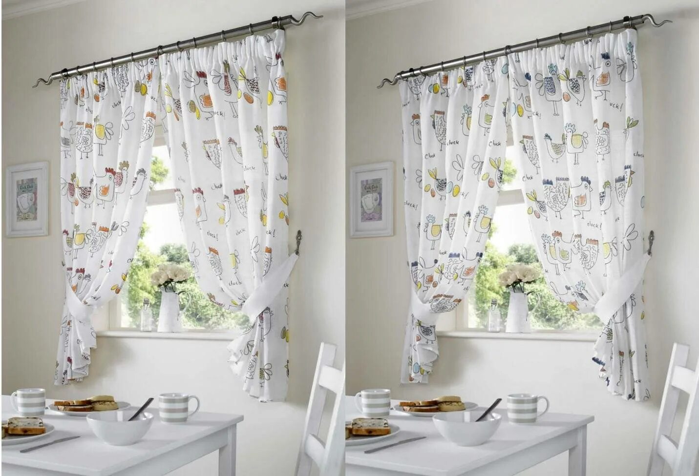 Кухонные шторы до подоконника самые стильные фото Короткие шторы в спальню до подоконника: кухонные занавески, фото, как подобрать