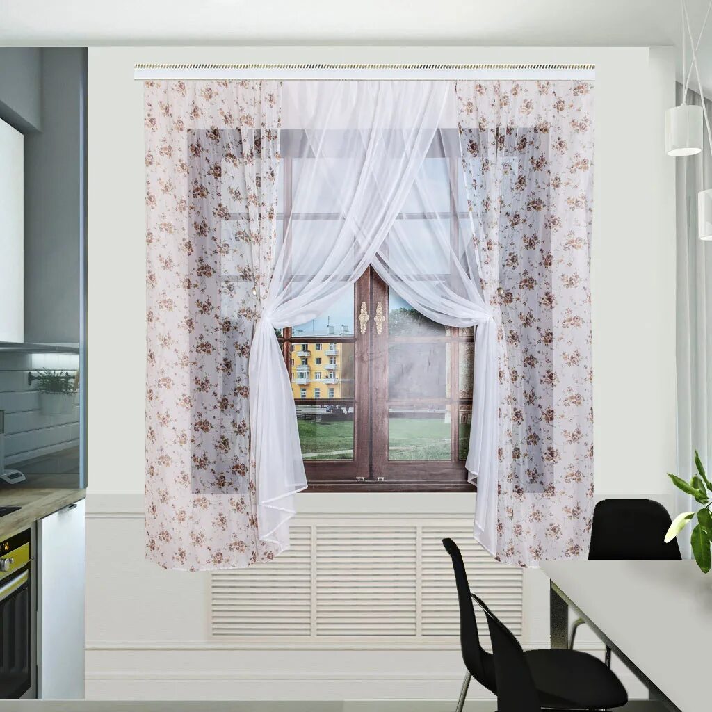 Кухонные шторы до подоконника самые стильные фото Как выбрать шторы для кухни за 2 часа - блог "Узоры Текстиль"