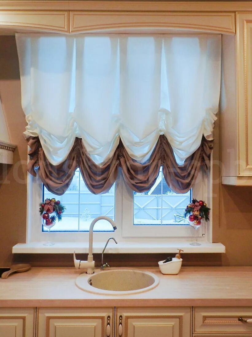 Кухонные шторы до подоконника самые стильные фото Австрийские и французские шторы. Дизайн и пошив.