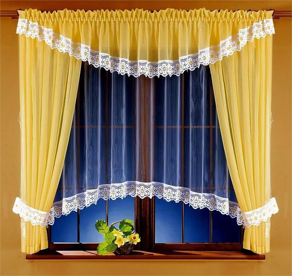 Кухонные шторы фото Комплект штор Wisan Комплект штор Wisan "Ryta", на ленте, высота 170 см , 170х16