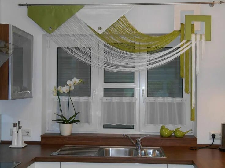 Кухонные шторы на большое окно фото Der beste Ausstellungsraum. Vorhänge Wohnzimmer Design. lovexchic.blogspo Curtai