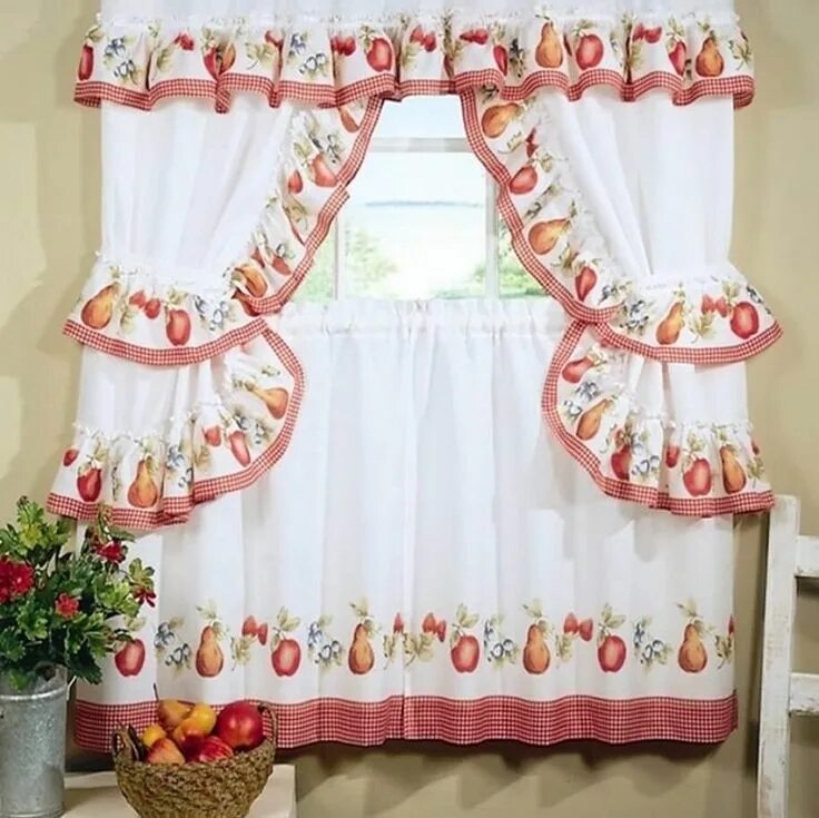 Кухонные шторы своими руками фото Do kuchyne som si ušila závesy presne podľa tohto jednoduchého návodu. Origináln