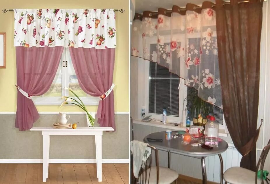 Кухонные шторы своими руками фото Шторы для кухни: выбираем виды и материалы + 25 фото
