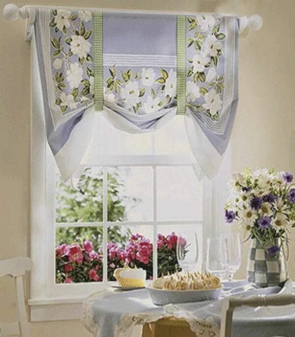 Кухонные шторы своими руками фото Kitchen Оконное украшение, Оформление окон в кухне, Кухонные занавески